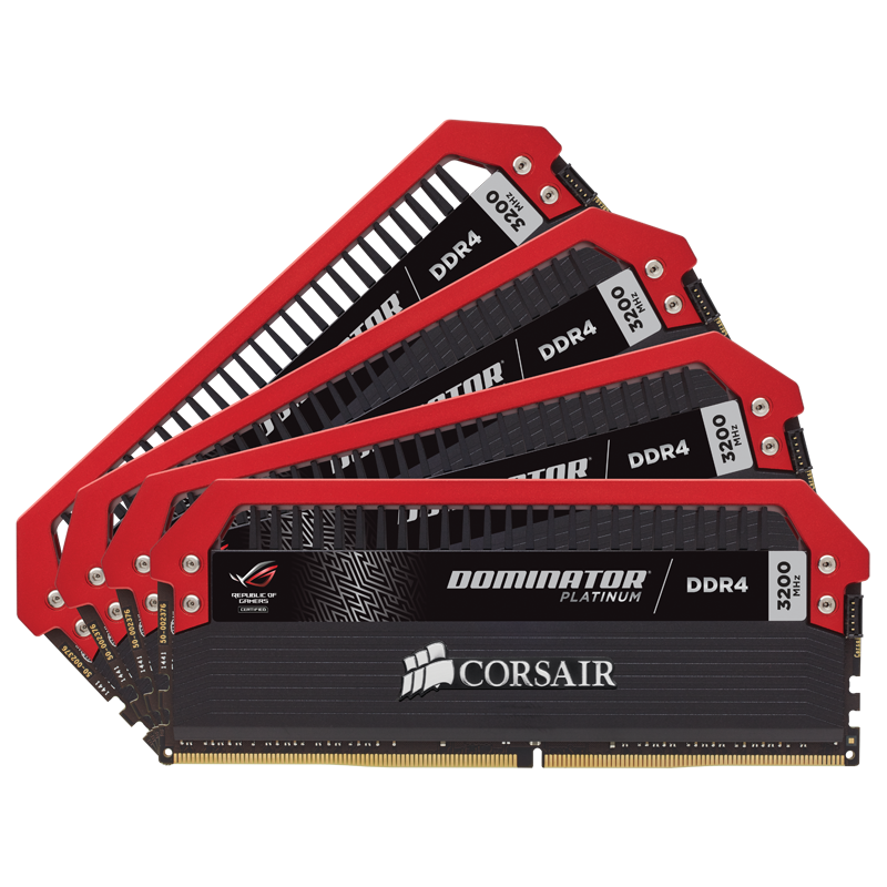 Corsair Dominator K4 ROG memory DDR4 3200 MHz 32GB (4x8GB) C16 