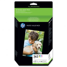 HP 363 Series Ink Cartridge Multipack Photo Value Pack-150 sht/10 x 15 cm