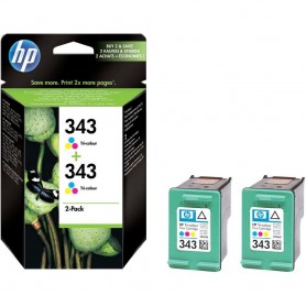 HP 343 2-pack Tri-color Original Ink Cartridges