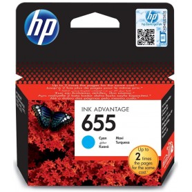 HP 655 Cyan Original Ink Advantage Cartridge
