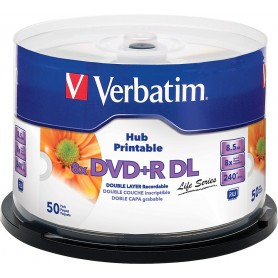 Verbatim DVD+R DL x 50 - 8.5 GB - storage media 50pcs