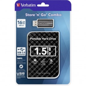 Verbatim Store 'n' Go Combo - hard drive - 1.5 TB - USB 3.0