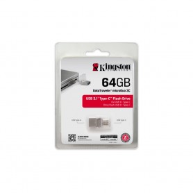 Kingston DataTraveler microDuo 3C 64GB 64GB USB 3.0 (3.1 Gen 1) Type-A/Type C Black USB Stick