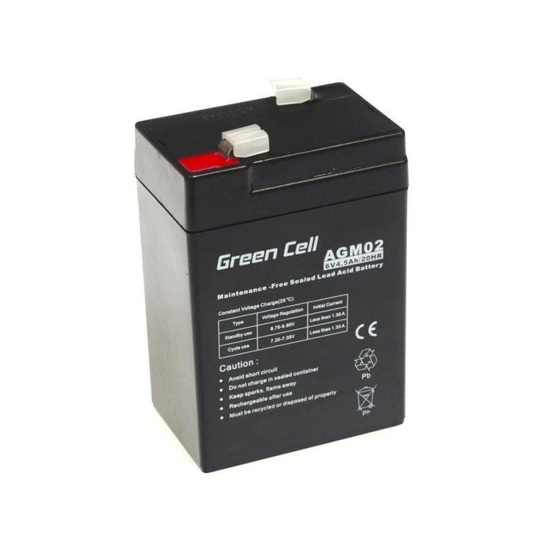 Green Cell Gel Batterie AGM 6V 4.5Ah