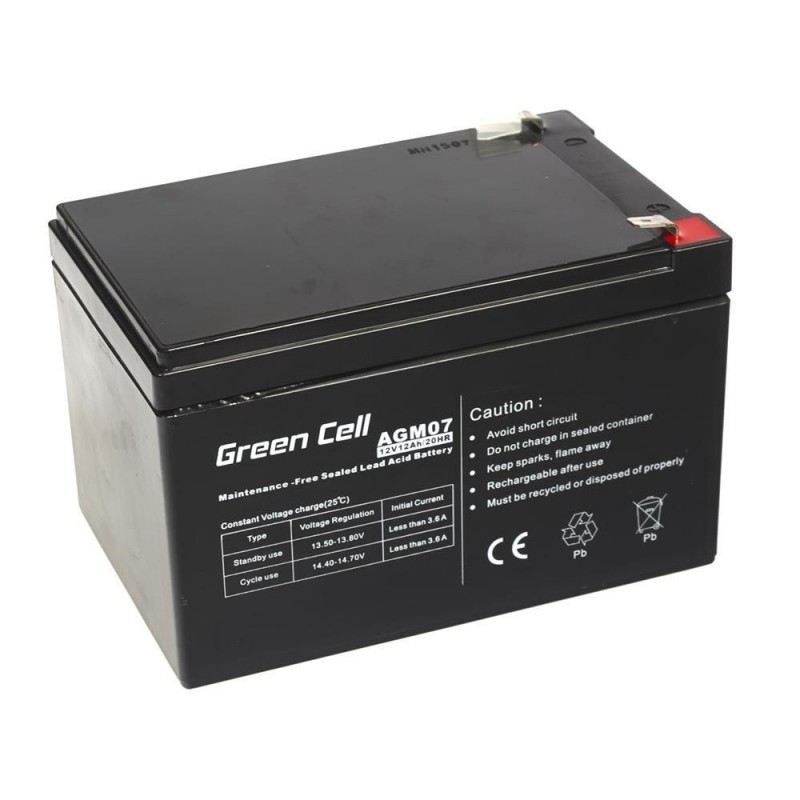 Green Cell Gel Battery AGM 12V 12Ah