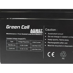 Green Cell Gel Battery AGM 12V 12Ah
