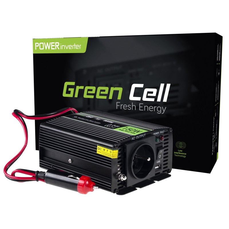 Green Cell Car Power Inverter 12V to 230V, 150W / 300W Green Cell Car Power Inverter 12V to 230V, 150W / 300W