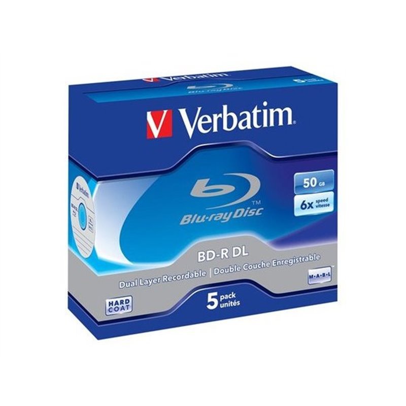 Verbatim 50GB 5pcs DL Media BD-R 