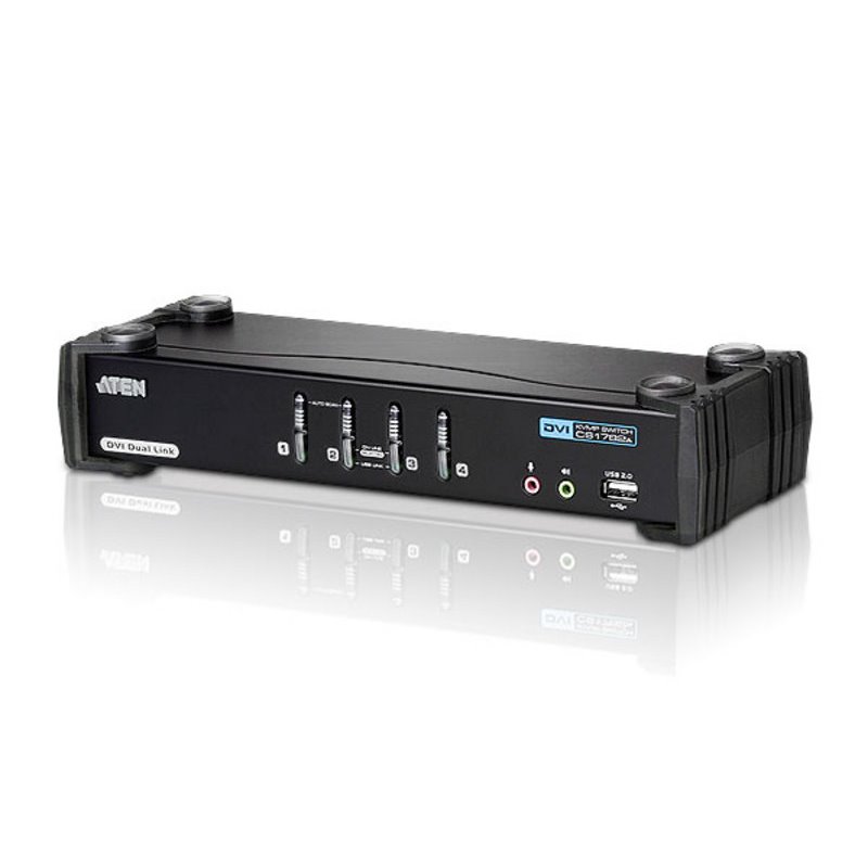 KVM Sw. Aten 4P. USB DVI 3D audio