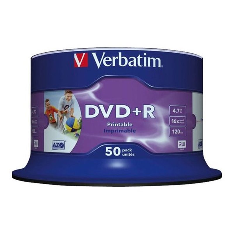 Verbatim 4.7GB 50pcs Media DVD+R  Printable