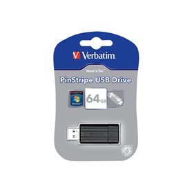 Verbatim PinStripe - USB 2.0 flash drive 64 GB
