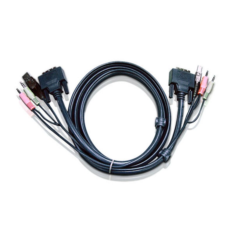 KVM Sw. Aten cable (PC) 5.0m USB DVI
