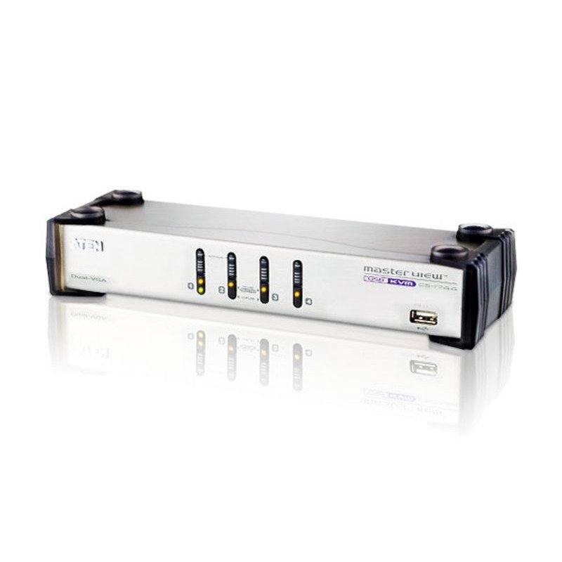 ATEN MasterView CS-1744C Dual-View - KVM audio/USB switch - 4 ports ATEN MasterView CS-1744C Dual-View - KVM audio/USB switch - 4 ports