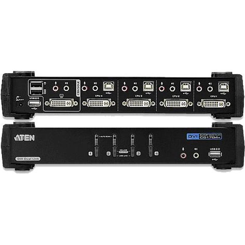 KVM Sw. Aten 2P. USB DVI 3D audio